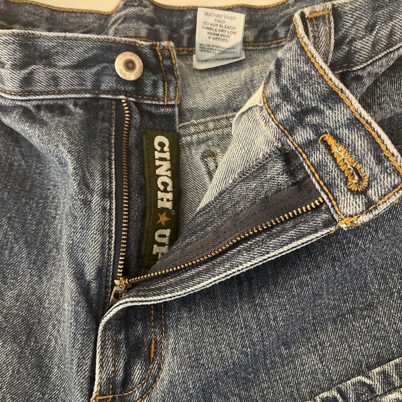 Cinch Jeans Mens Blue Western Rodeo Cowboy Rancher Wash Straight Size 36 - Picture 9 of 9